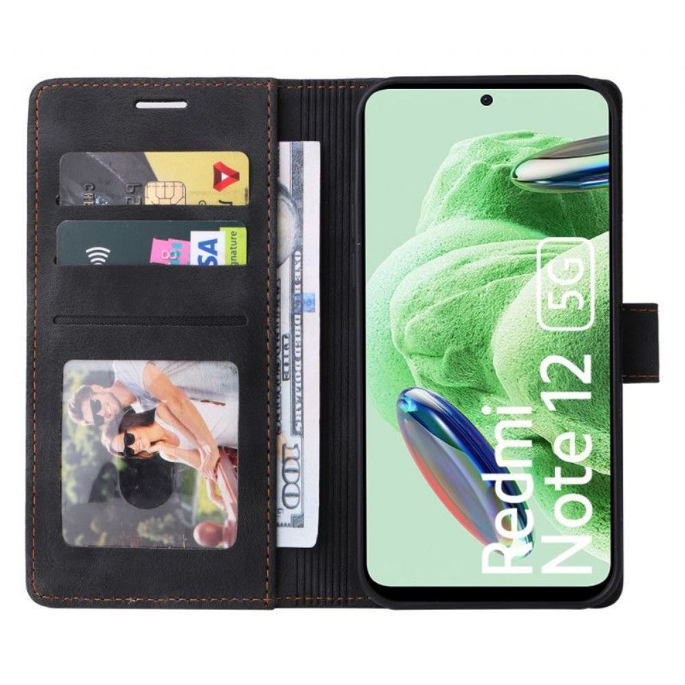 Flipové Pouzdro Na Xiaomi Redmi Note 12 5G Kožený Styling