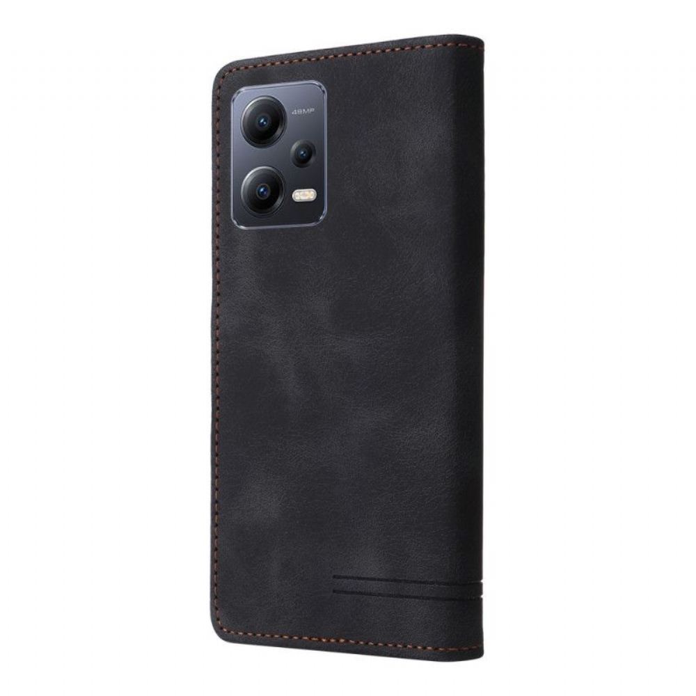 Flipové Pouzdro Na Xiaomi Redmi Note 12 5G Kožený Styling