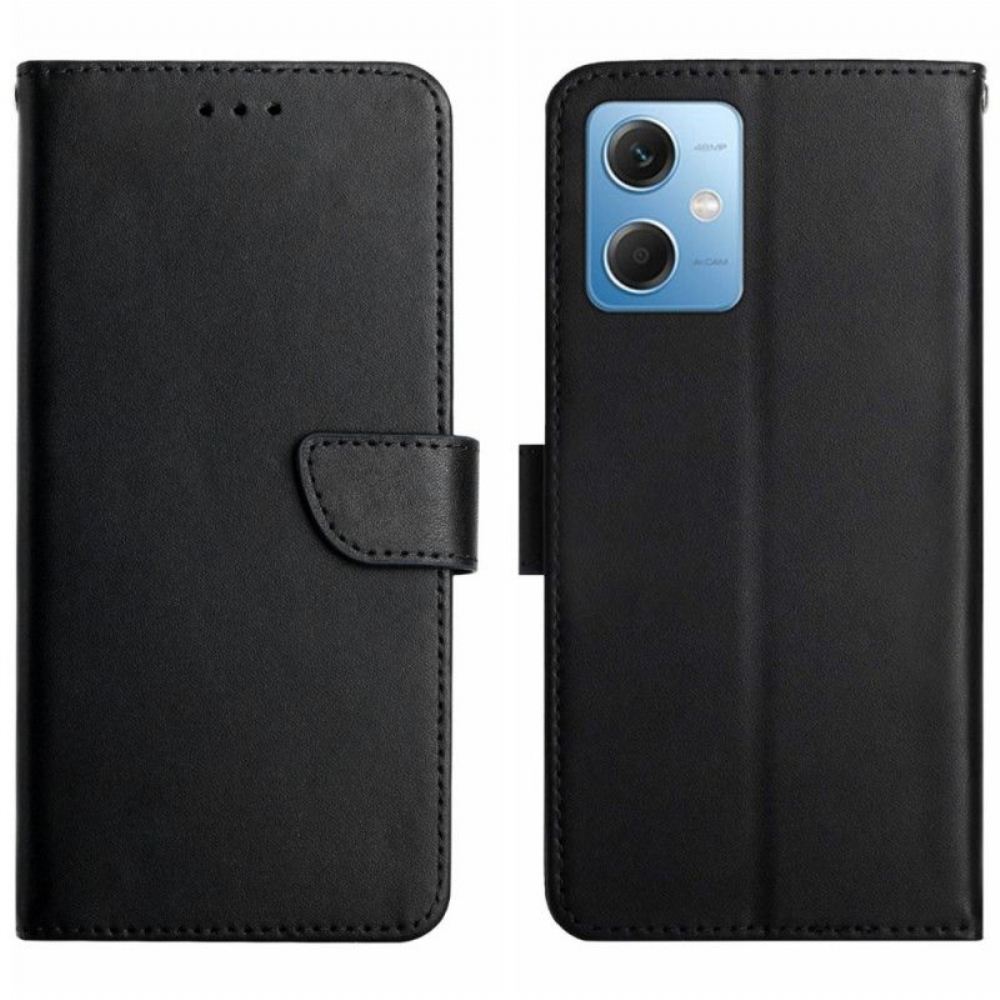 Flipové Pouzdro Na Xiaomi Redmi Note 12 5G Pravá Kůže Nappa