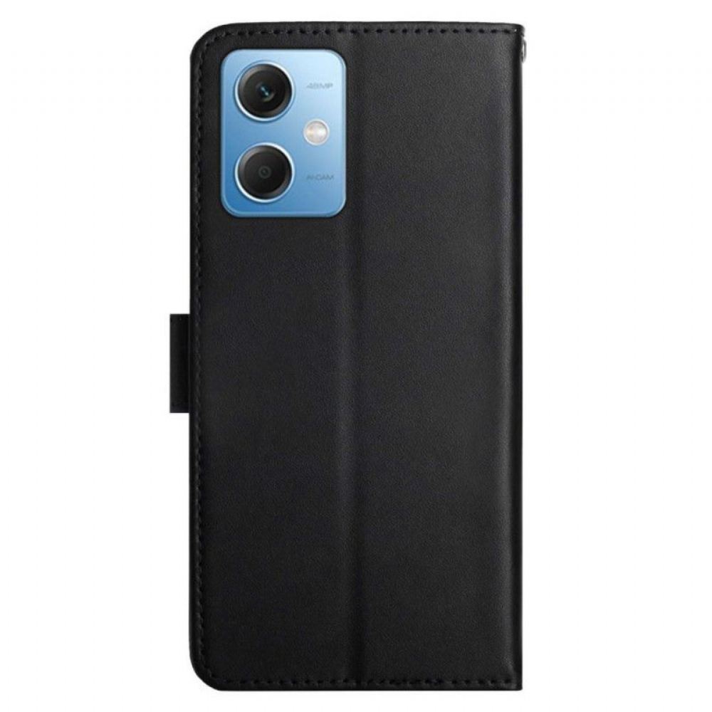 Flipové Pouzdro Na Xiaomi Redmi Note 12 5G Pravá Kůže Nappa
