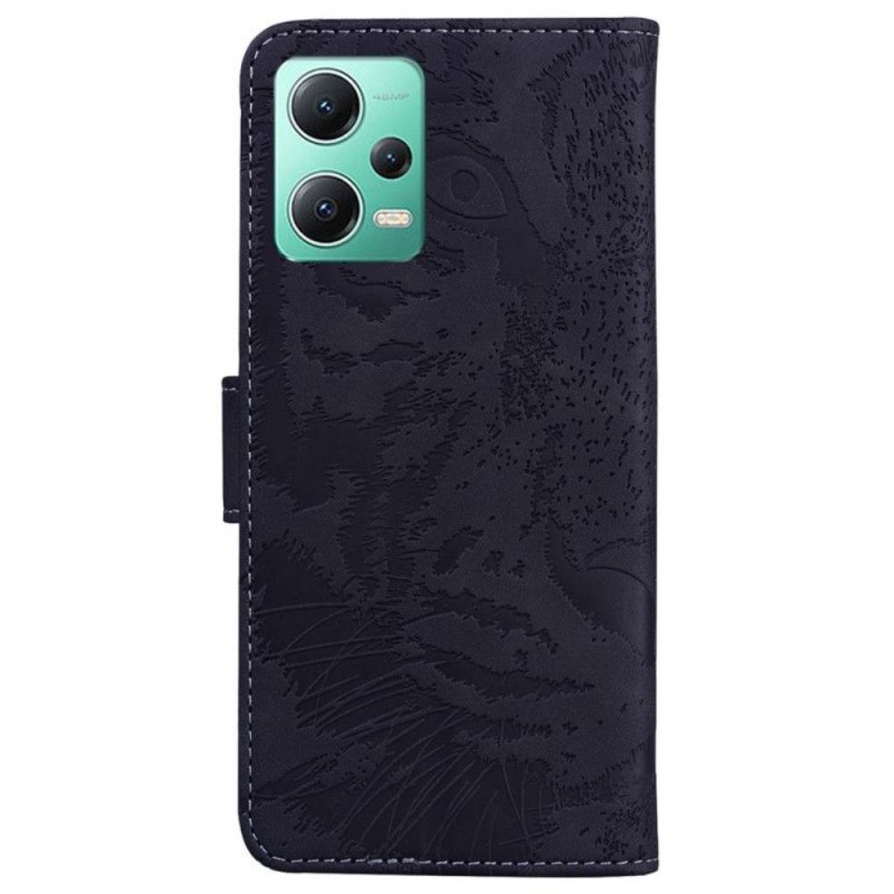 Flipové Pouzdro Na Xiaomi Redmi Note 12 5G Tygří Stopa