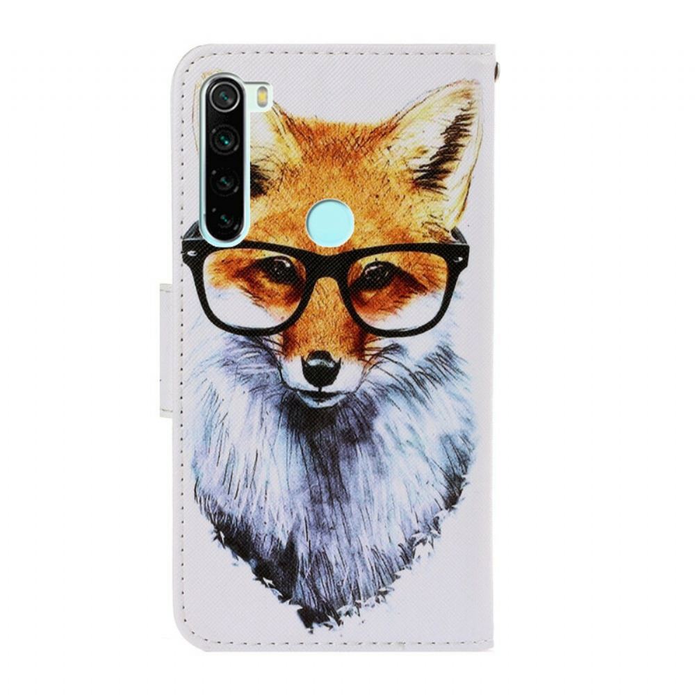 Flipové Pouzdro Na Xiaomi Redmi Note 8 Na Lana Brainy Fox S Popruhem