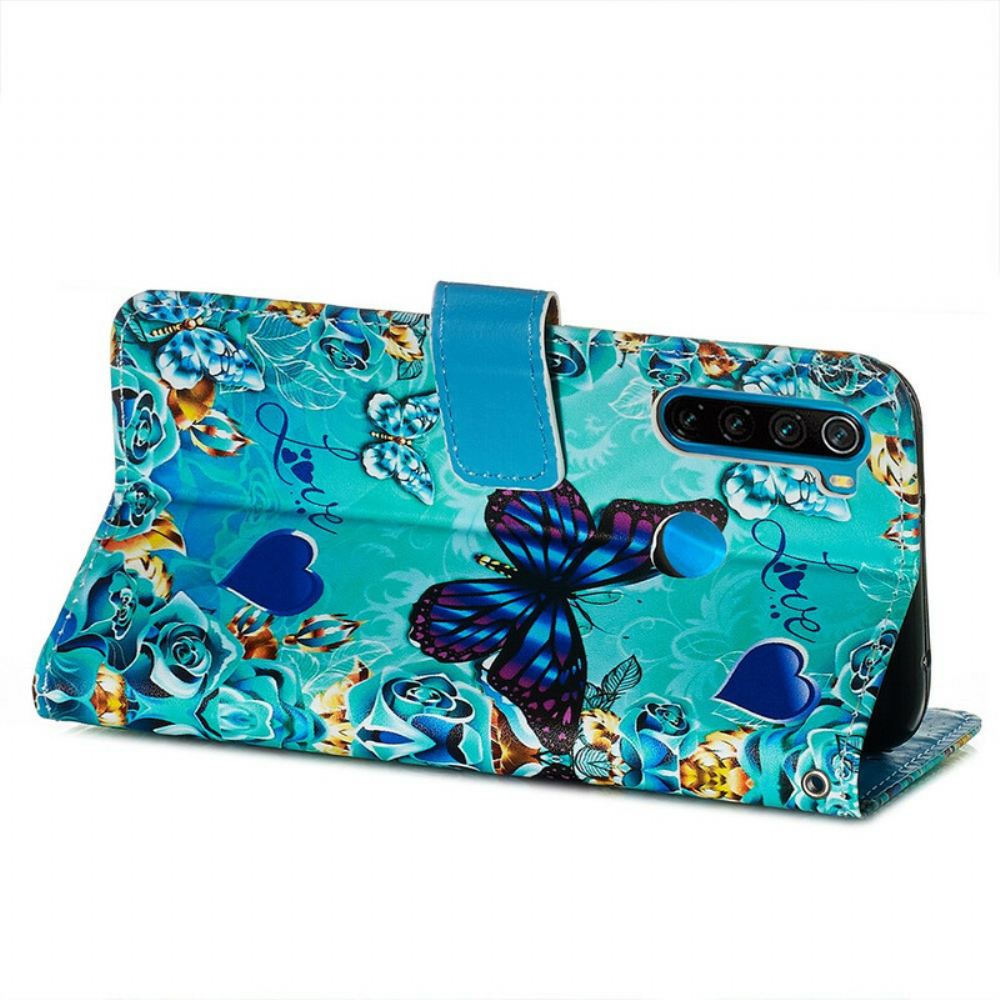 Flipové Pouzdro Na Xiaomi Redmi Note 8 Na Lana Love Butterflies Strappy