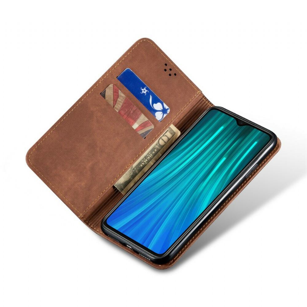 Kryty Na Mobil Na Xiaomi Redmi Note 8 Flipové Pouzdro Džínovina