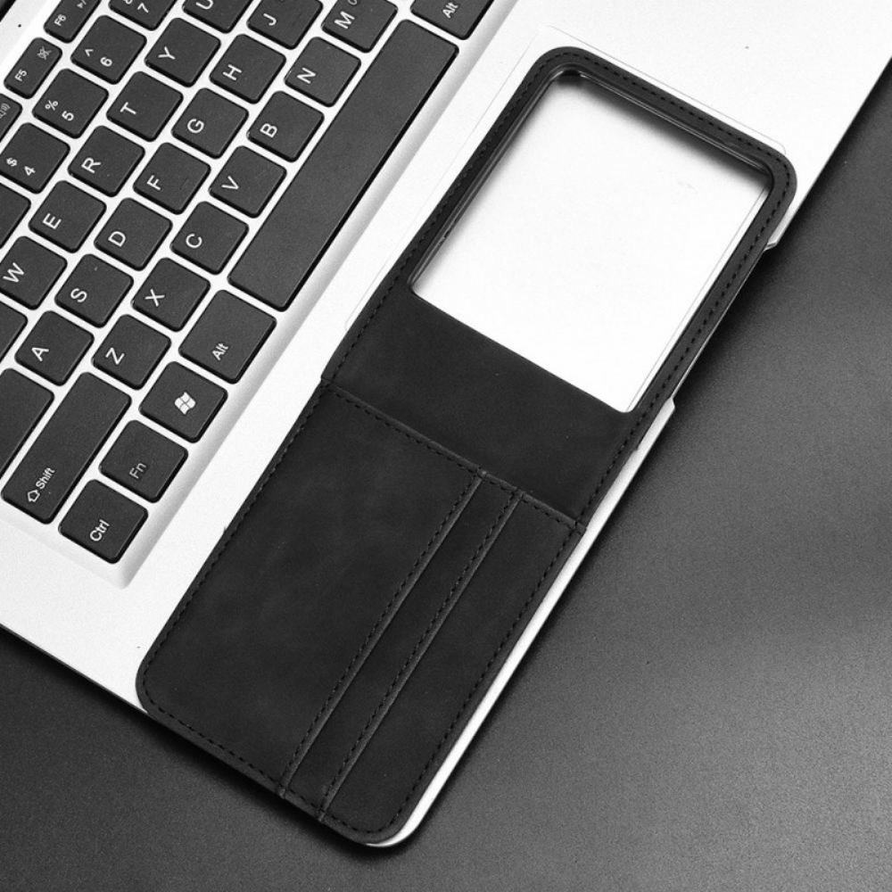 Kryt Motorola Razr 50 Ultra Kryty Na Mobil Kožený Držák Karet S Efekty
