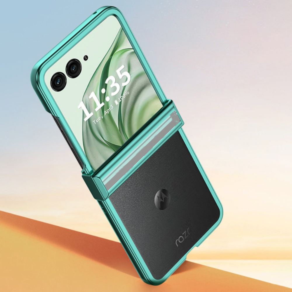 Kryt Motorola Razr 50 Ultra Kryty Na Mobil Průhledný Ráfek S Kovovým Efektem