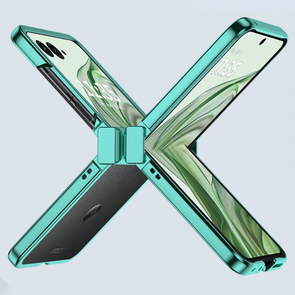 Kryt Motorola Razr 50 Ultra Kryty Na Mobil Průhledný Ráfek S Kovovým Efektem