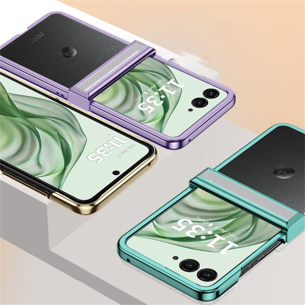 Kryt Motorola Razr 50 Ultra Kryty Na Mobil Průhledný Ráfek S Kovovým Efektem