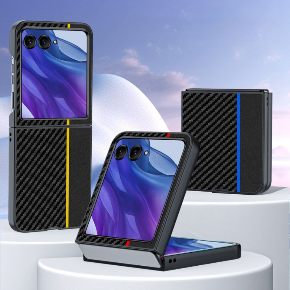 Kryt Motorola Razr 50 Ultra Textura Uhlíkových Vláken Proti Pádu