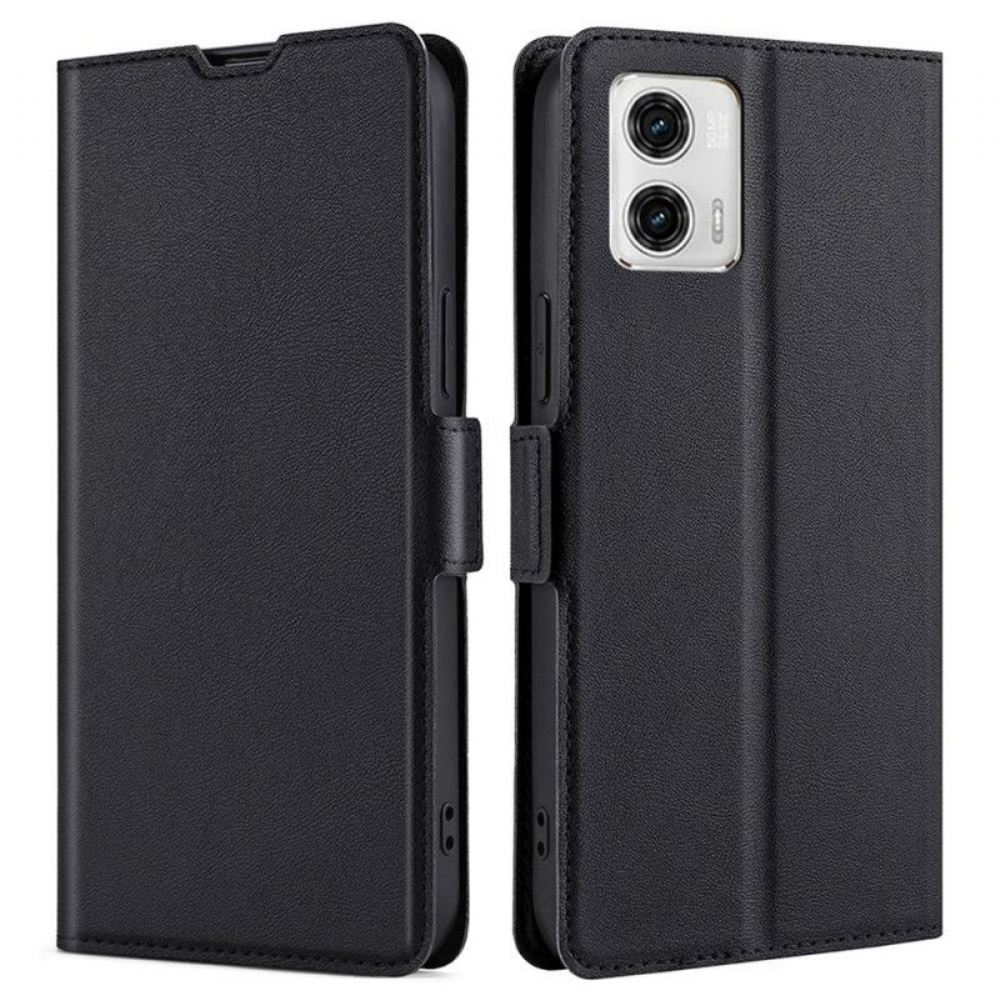 Flipové Pouzdro Na Moto G73 5G Finesse Dvojitá Spona
