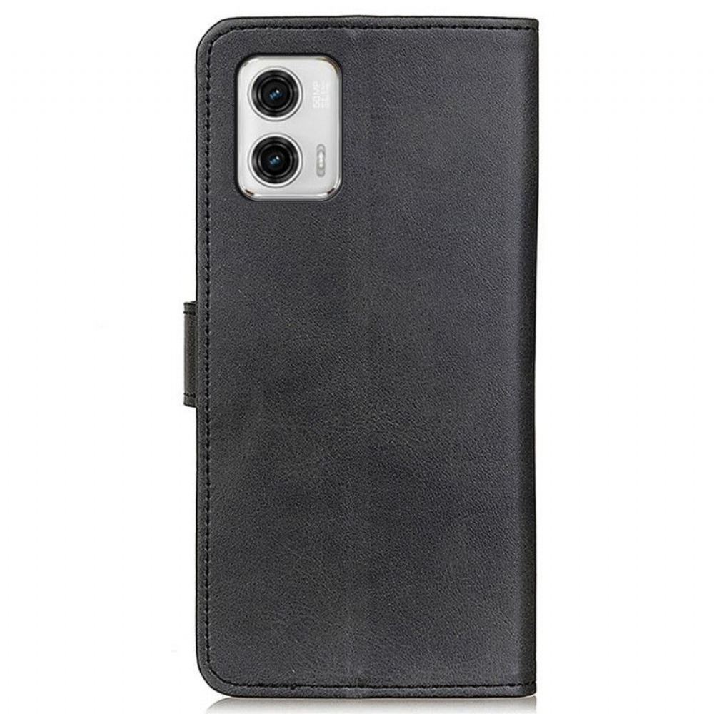 Flipové Pouzdro Na Moto G73 5G Matná Umělá Kůže