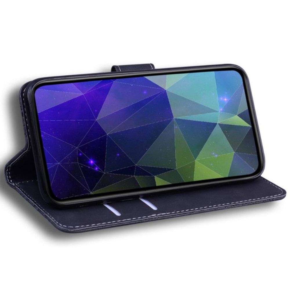 Kožené Pouzdro Na Moto G73 5G Odkryté Švy