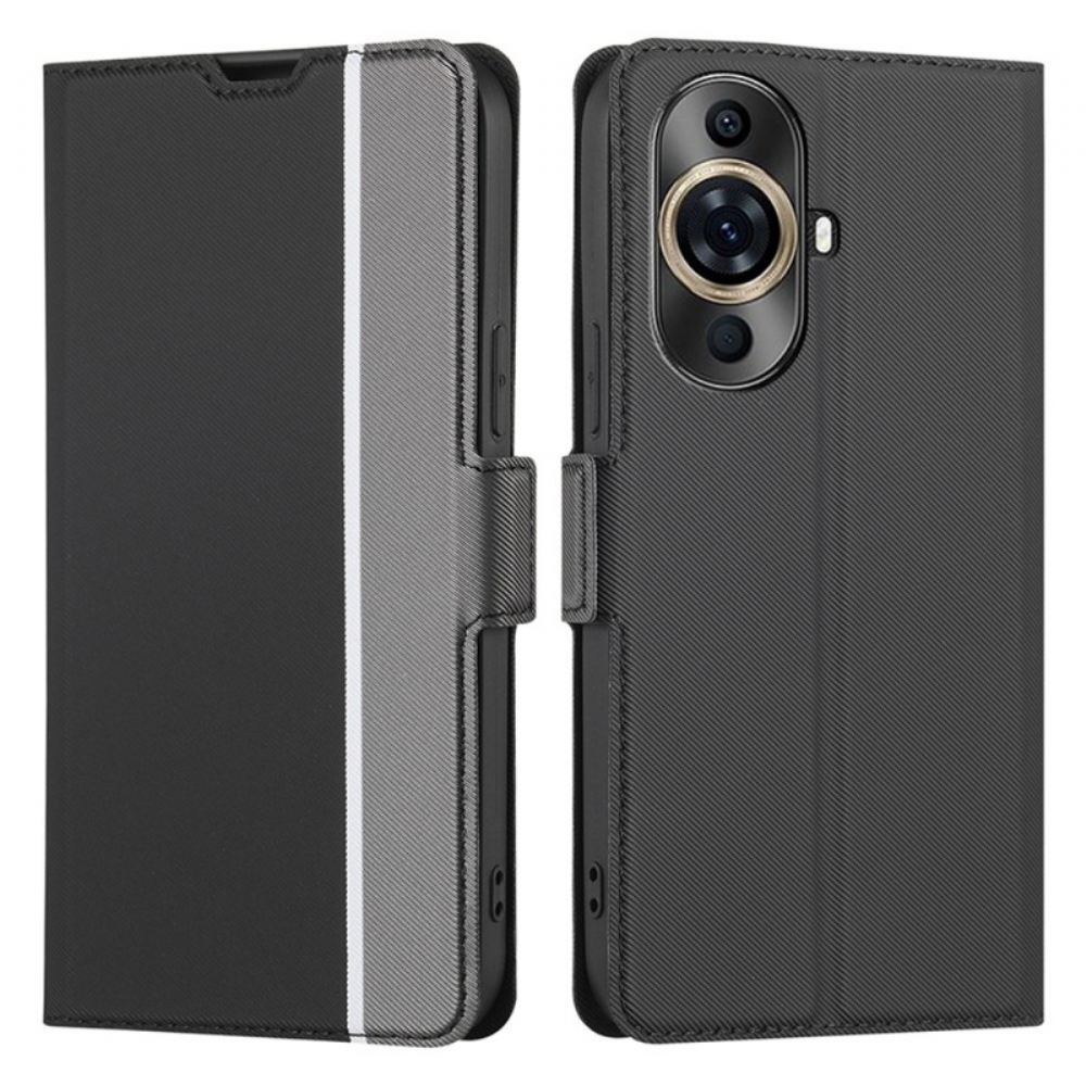 Kožený Kryt Huawei Nova 11 Pro Ultra Jemný Dvoubarevný