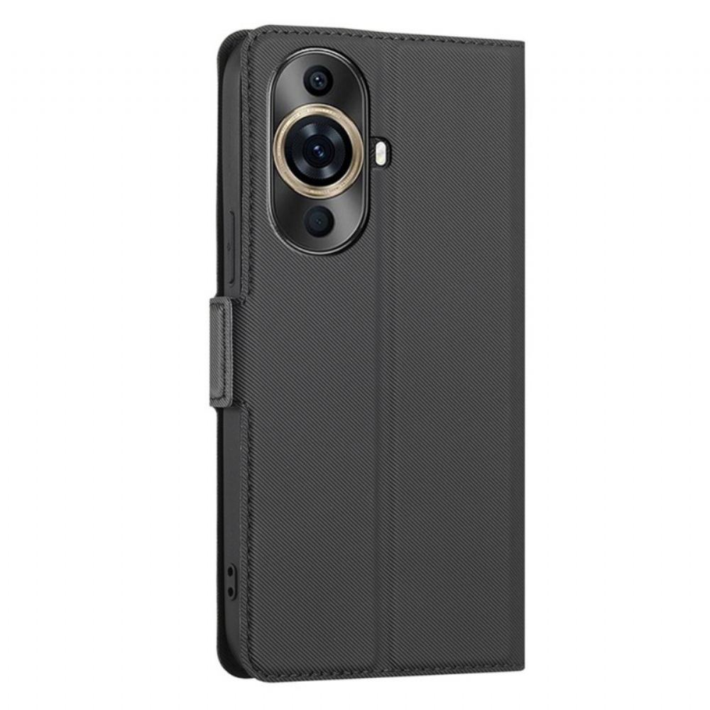 Kožený Kryt Huawei Nova 11 Pro Ultra Jemný Dvoubarevný
