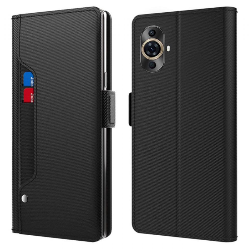 Peněženková Pouzdra Huawei Nova 11 Pro Kryty Na Mobil Odnímatelný Držák Karty A Zrcadlo