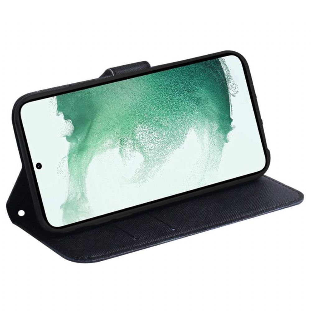 Flipové Pouzdro Na Samsung Galaxy M13 Na Lana Strappy Panda