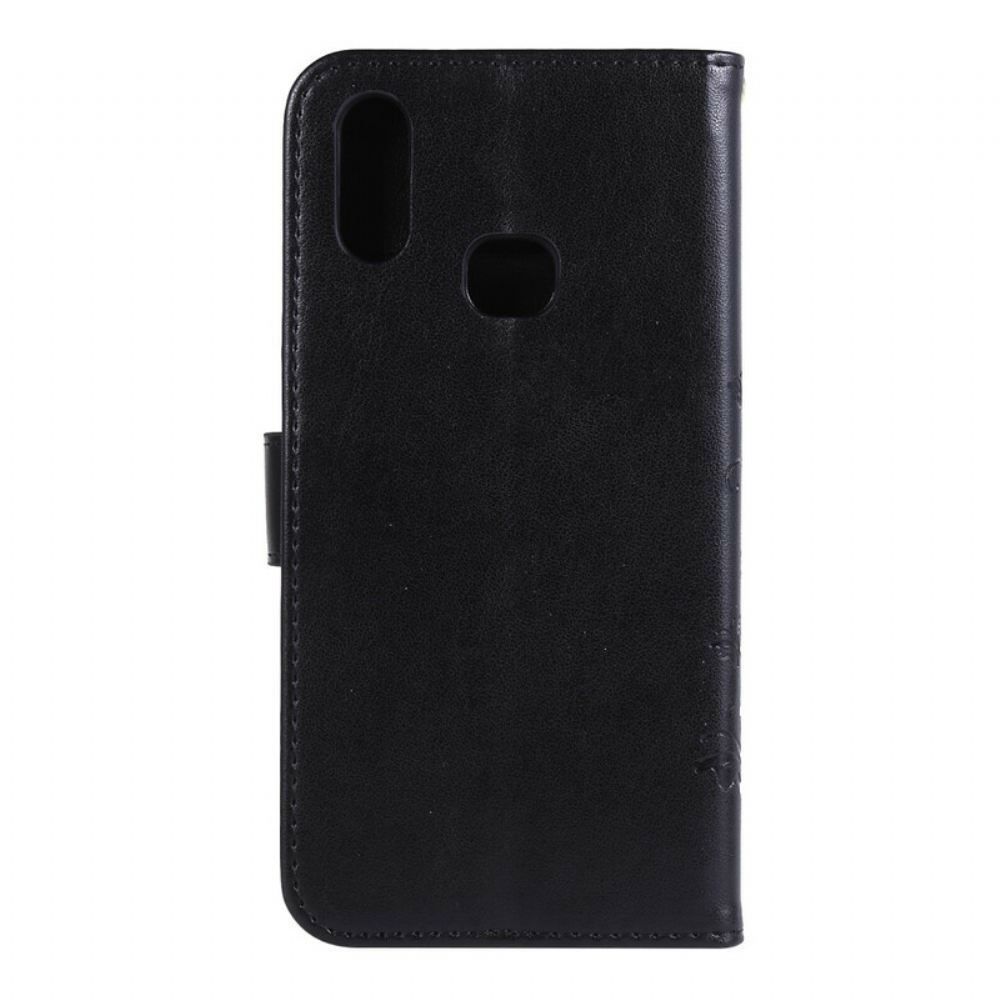 Flipové Pouzdro Na Samsung Galaxy A10s Motýli A Květiny