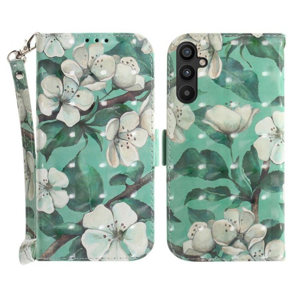 Flipové Pouzdro Na Samsung Galaxy A54 5G Na Lana Strappy Chrámy