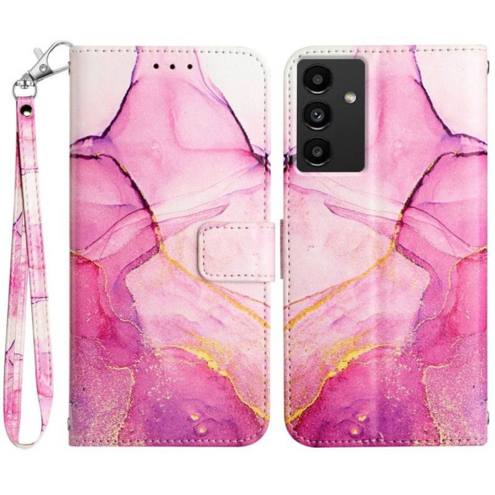 Flipové Pouzdro Na Samsung Galaxy A54 5G Na Lana Strip Mramor