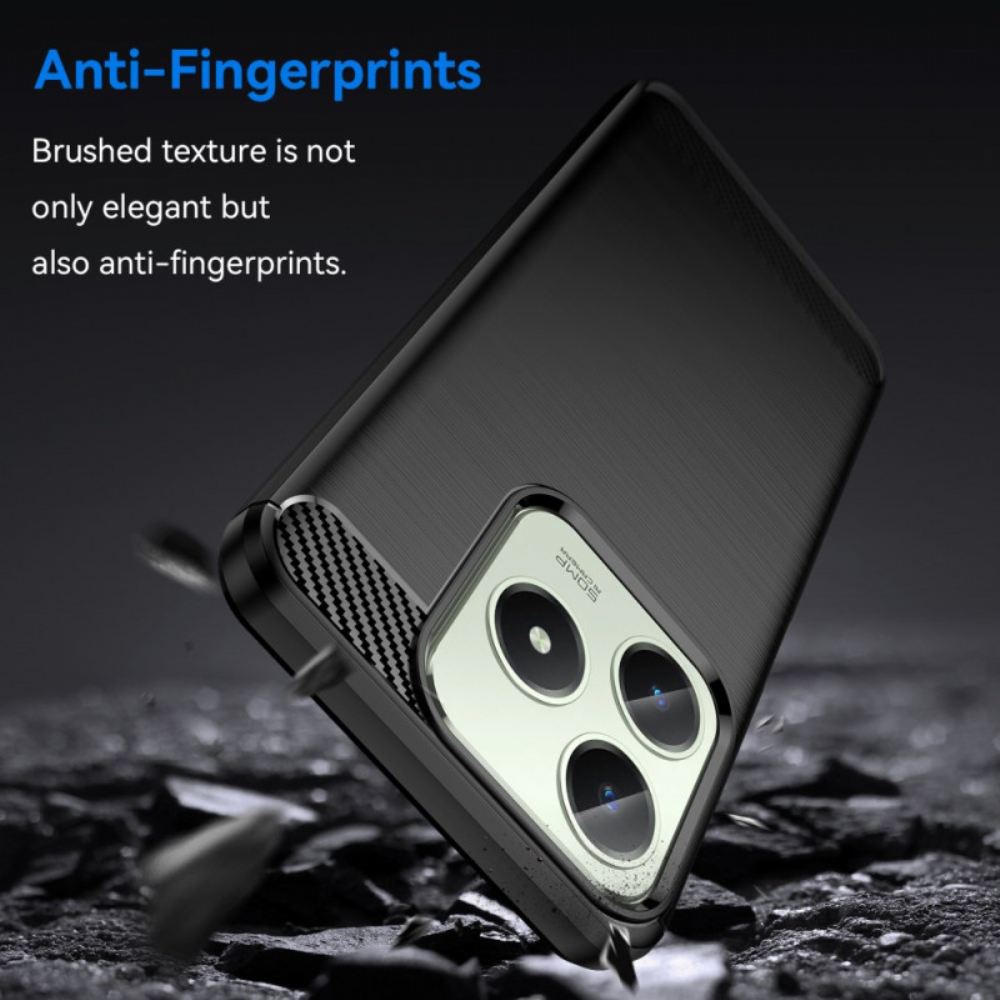 Kryt Realme C63 Kryty Na Mobil Kartáčované Uhlíkové Vlákno