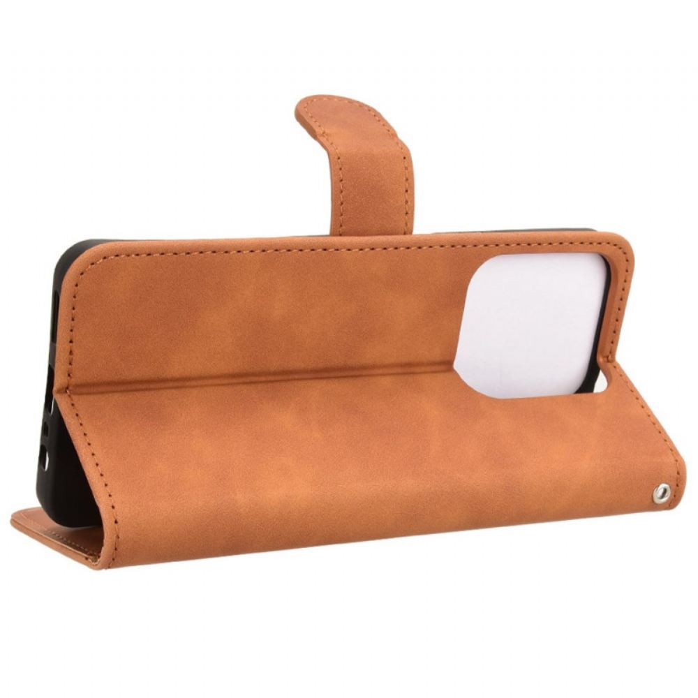 Peněženková Pouzdra Realme C63 Kryty Na Mobil Semišový Efekt