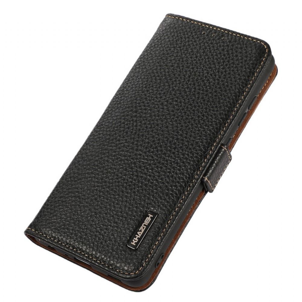 Flipové Pouzdro Na Xiaomi Redmi Note 11 / 11S Khazneh Rfid Z Kůže Litchi
