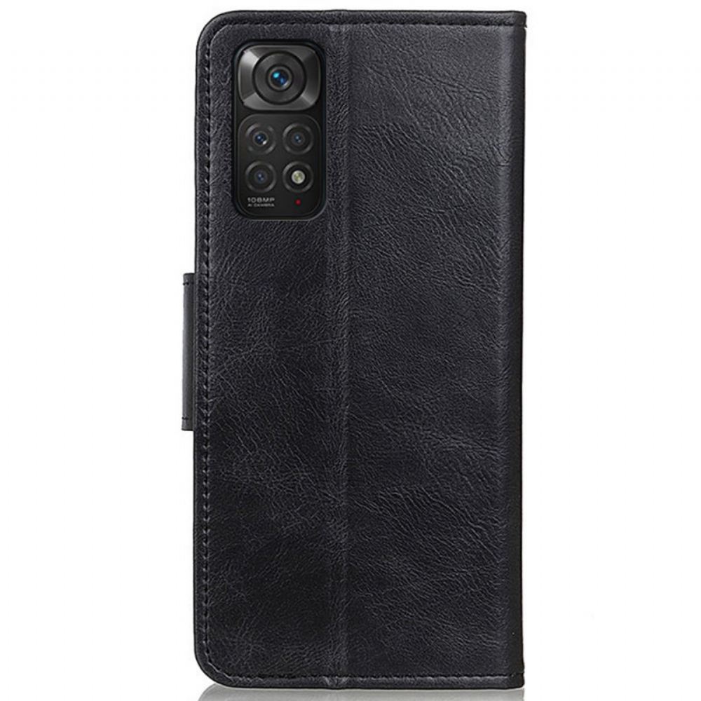 Flipové Pouzdro Na Xiaomi Redmi Note 11 / 11S Oboustranná Spona S Koženým Efektem