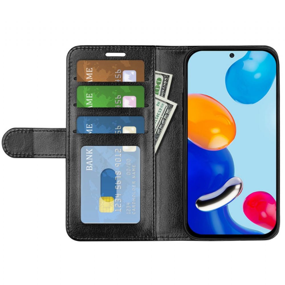 Kožené Pouzdro Na Xiaomi Redmi Note 11 / 11S Klasická Umělá Kůže