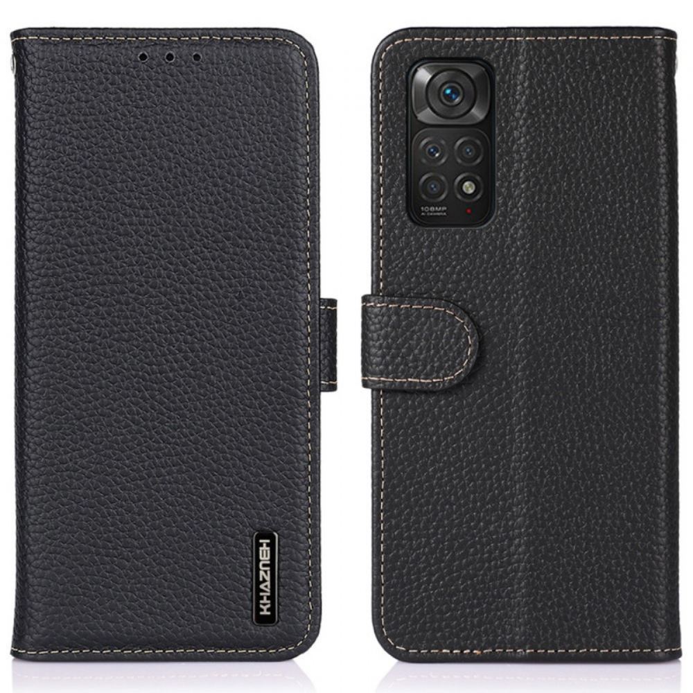 Kožené Pouzdro Na Xiaomi Redmi Note 11 / 11S Kůže Liči Khazneh
