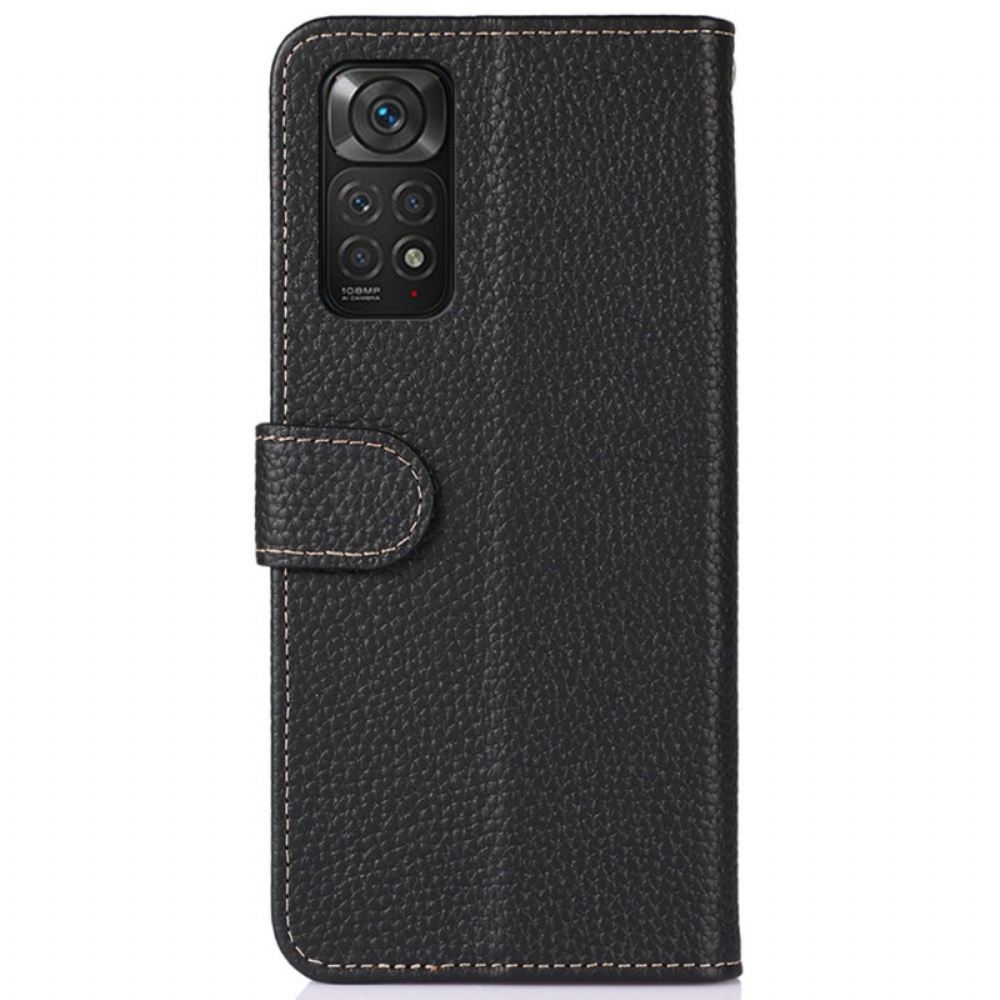 Kožené Pouzdro Na Xiaomi Redmi Note 11 / 11S Kůže Liči Khazneh