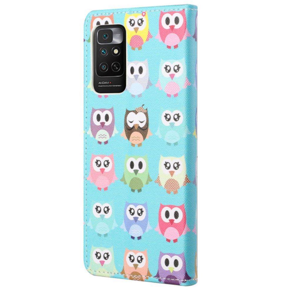 Kožené Pouzdro Na Xiaomi Redmi Note 11 / 11S Několik Sov