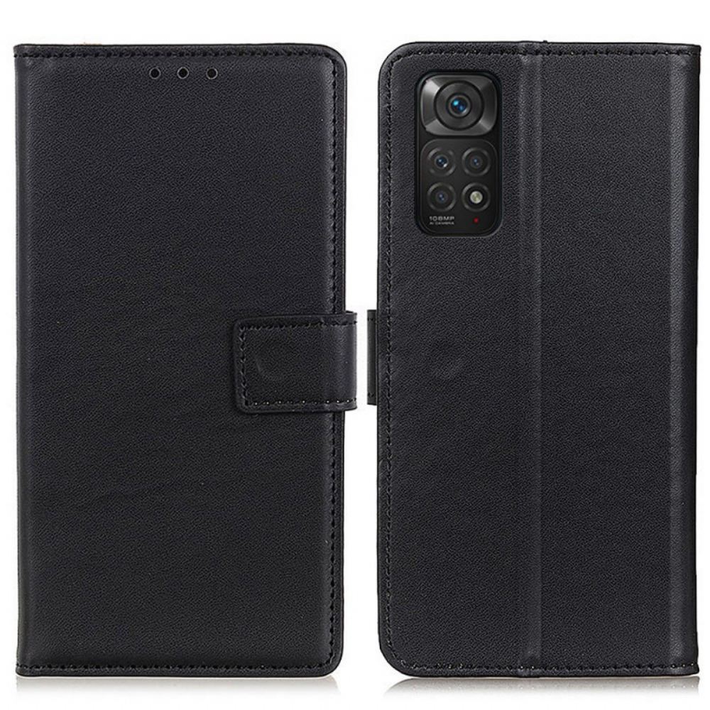 Kožené Pouzdro Na Xiaomi Redmi Note 11 / 11S Obyčejná Umělá Kůže