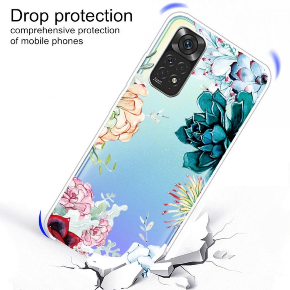Kryt Na Xiaomi Redmi Note 11 / 11S Bezešvé Akvarelové Květiny