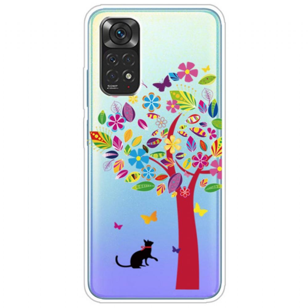 Kryt Na Xiaomi Redmi Note 11 / 11S Kočka Pod Barevným Stromem