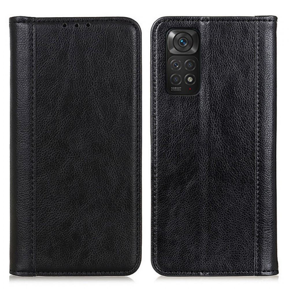 Kryty Na Mobil Na Xiaomi Redmi Note 11 / 11S Flipové Pouzdro Elegance Dělená Litchi Kůže