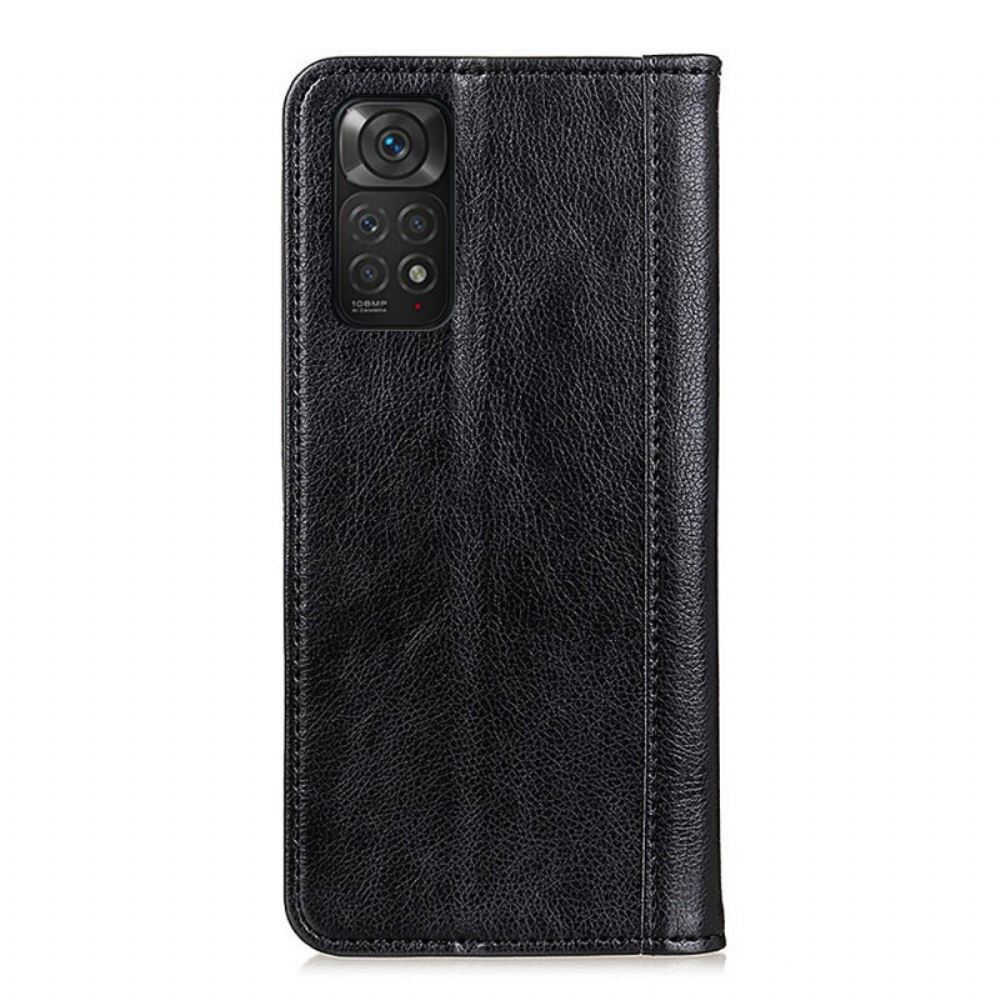 Kryty Na Mobil Na Xiaomi Redmi Note 11 / 11S Flipové Pouzdro Elegance Dělená Litchi Kůže