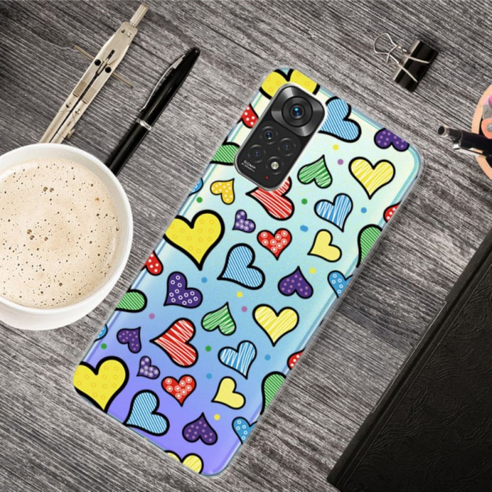 Kryty Na Mobil Na Xiaomi Redmi Note 11 / 11S Vícebarevná Srdce
