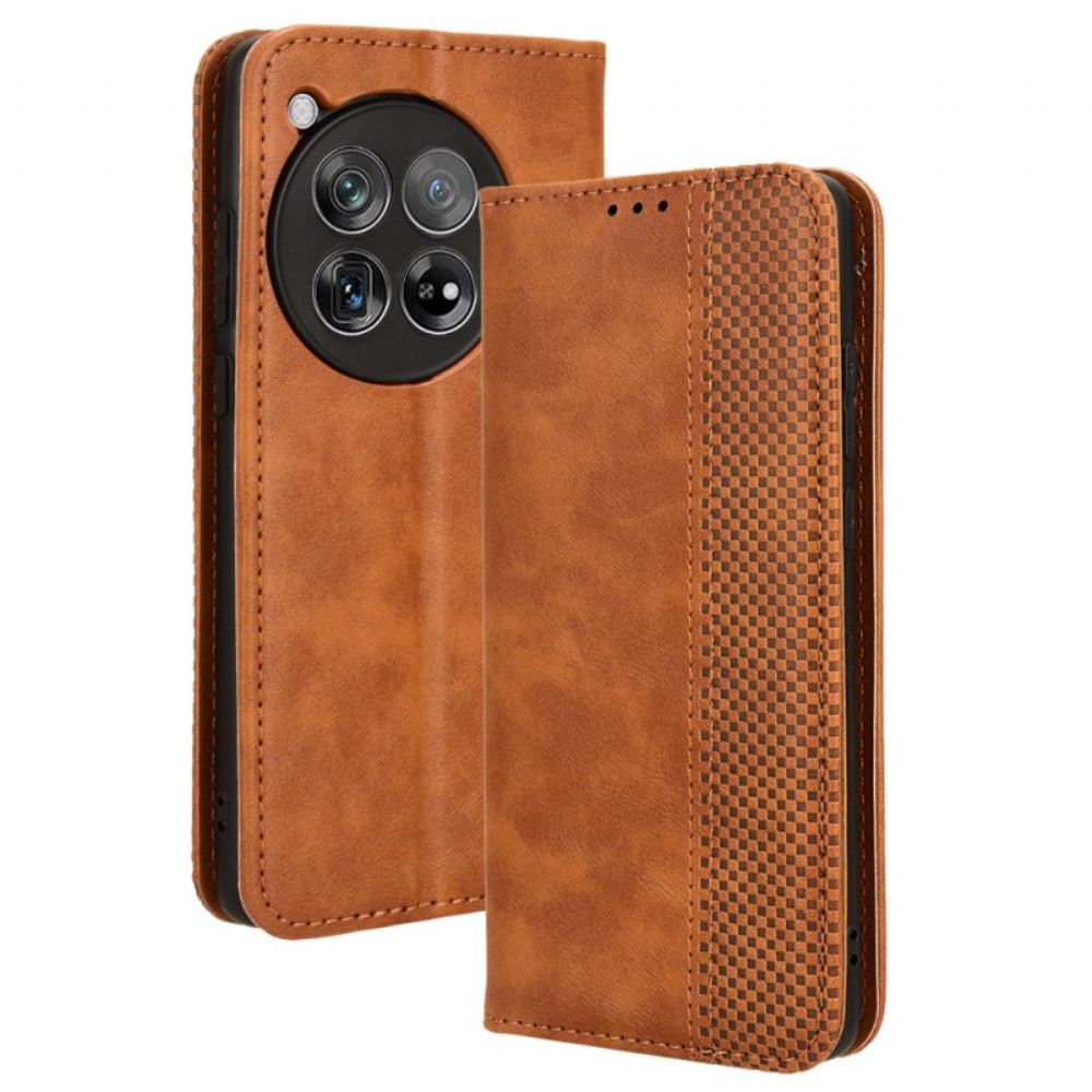 Kožené Pouzdro Oneplus 12 5g Kryty Na Mobil Retro Textura