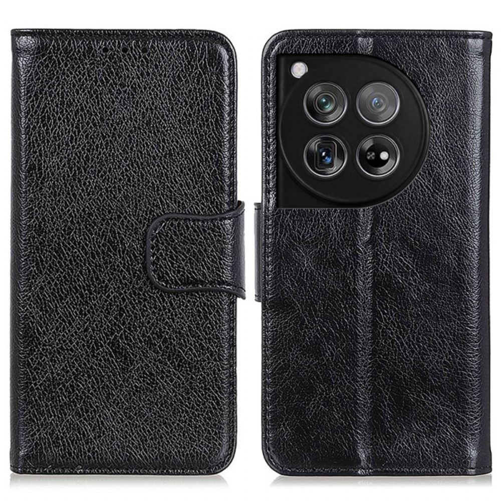 Kožený Kryt Na Oneplus 12 5g Dělená Kůže Nappa