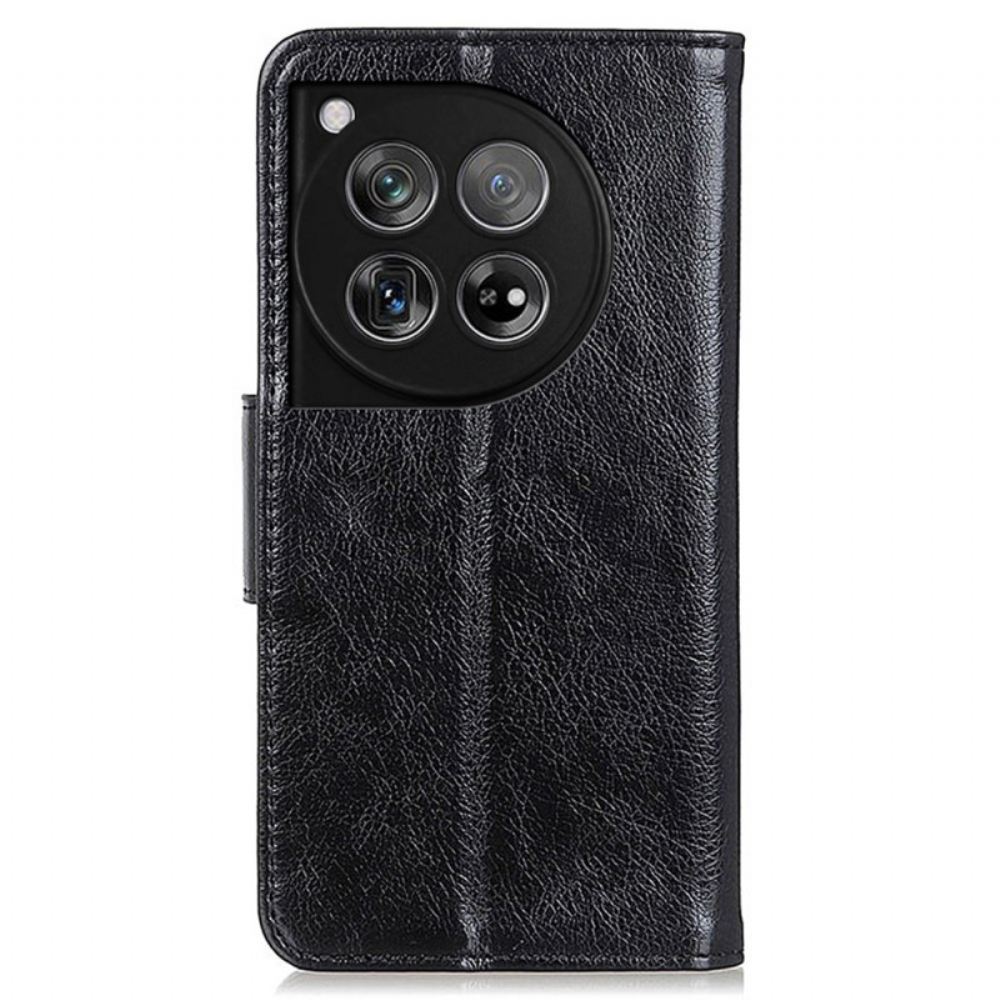 Kožený Kryt Na Oneplus 12 5g Dělená Kůže Nappa
