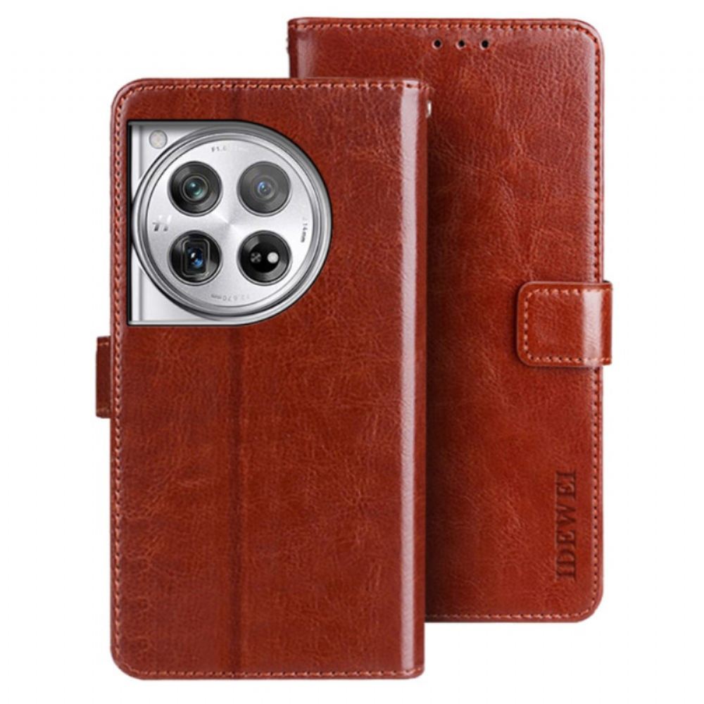 Kožený Kryt Oneplus 12 5g Umělá Kůže Retro Idewei