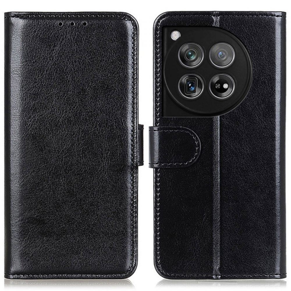 Peněženková Pouzdra Oneplus 12 5g Umělá Lakovaná Kůže