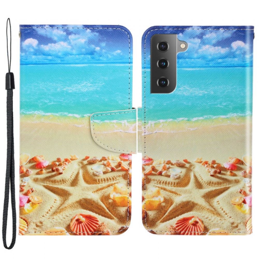Flipové Pouzdro Na Samsung Galaxy S22 Plus 5G Hvězdice Z Imitace Kůže