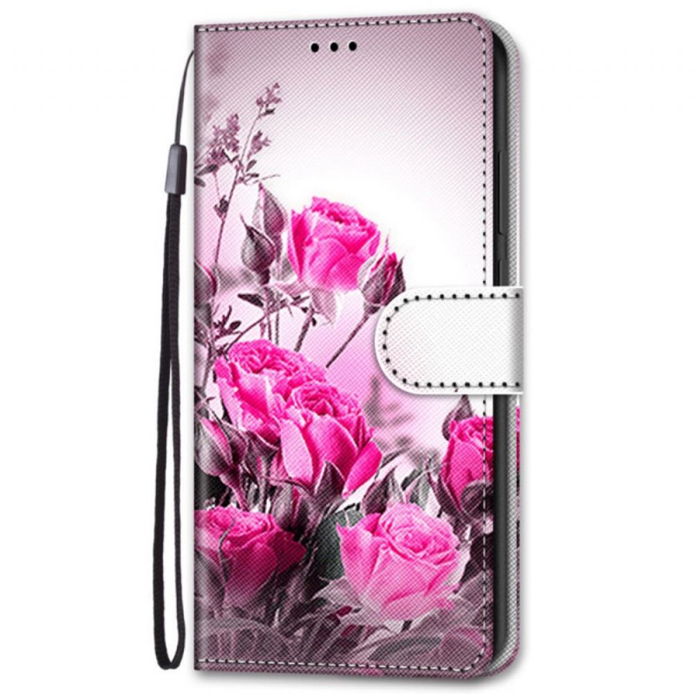 Flipové Pouzdro Na Samsung Galaxy S22 Plus 5G Kouzelné Květiny