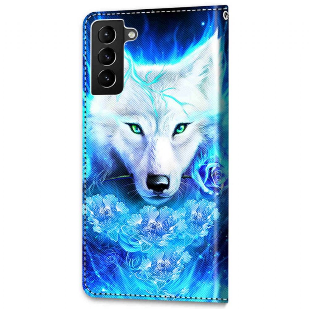 Flipové Pouzdro Na Samsung Galaxy S22 Plus 5G Kouzelný Vlk