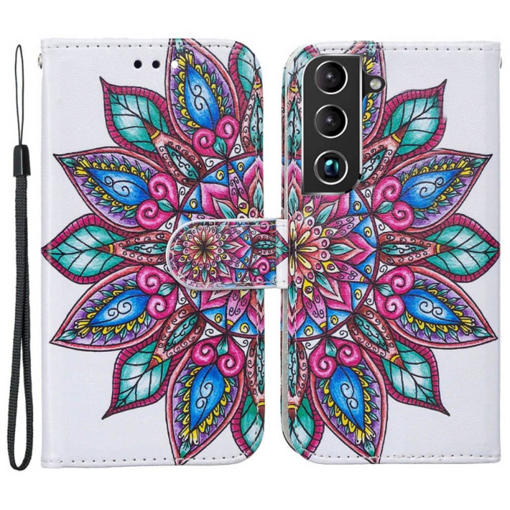 Flipové Pouzdro Na Samsung Galaxy S22 Plus 5G Nakreslená Mandala