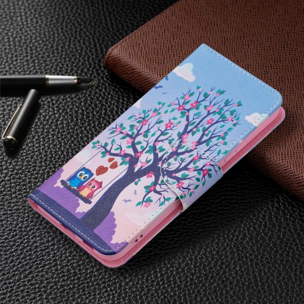 Flipové Pouzdro Na Samsung Galaxy S22 Plus 5G Sovy Na Houpačce
