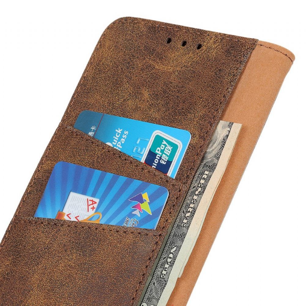 Flipové Pouzdro Na Samsung Galaxy S22 Plus 5G Vintage Štípaná Kůže