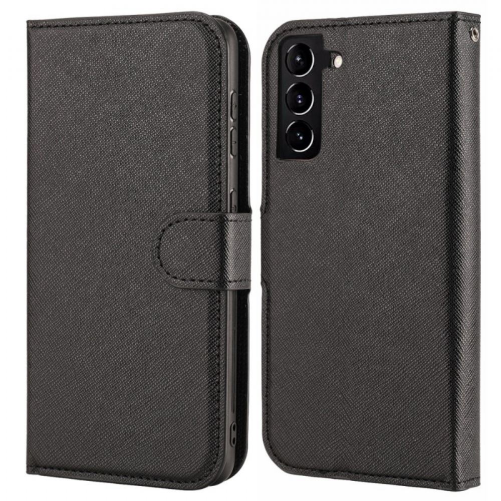 Kryt Flipové Pouzdro Na Samsung Galaxy S22 Plus 5G Texturovaný S Odnímatelným