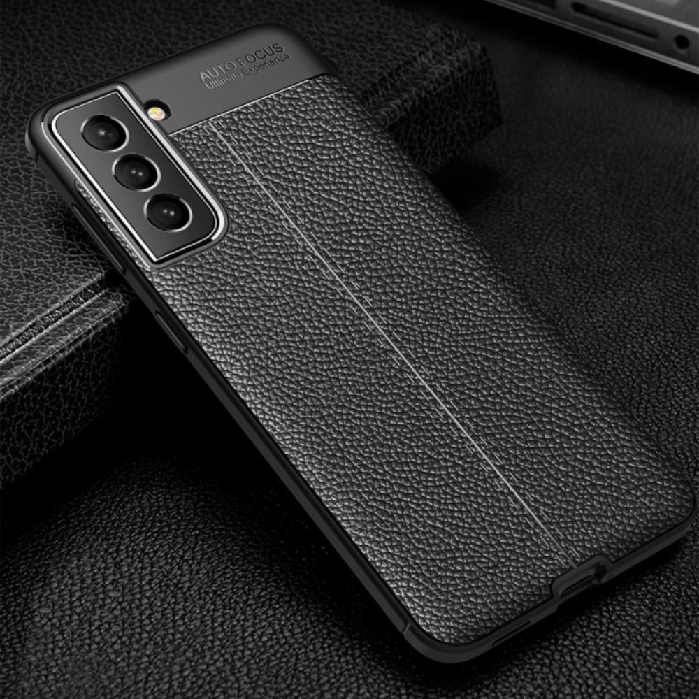 Kryt Na Samsung Galaxy S22 Plus 5G Efekt Kůže Litchi S Dvojitou Linií